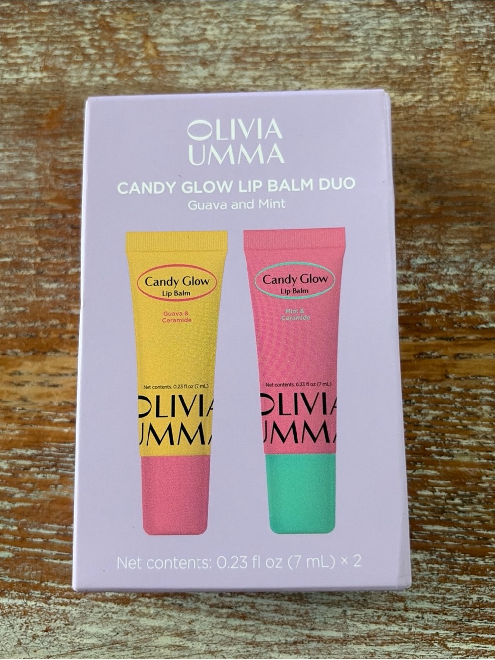 Candy Glow Lip Balm Duo — Guava Pink & Mint Green